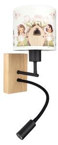 Brilagi- LED Flex. лампа BOBO WOOD 1xE27/25W/230V + LED/3W дъб/черен/бял/розов/феи