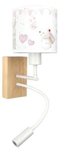 Brilagi - LED Flex. лампа BOBO WOOD 1xE27/25W/230V + LED/3W дъб/бяла/крем./крал