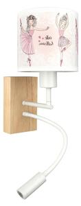 Brilagi - LED Flex. лампа BOBO WOOD 1xE27/25W/230V + LED/3W дъб/бяла/розова/опаковка