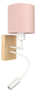 Brilagi - Гъвкава LED лампа BOBO WOOD 1xE27/25W/230V + LED/3W дъб/бяла/розова
