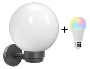 Brilagi - LED RGBW външно стенно осветително тяло HARBOR 1xE27/9W/230V IP33 антрацит/бял