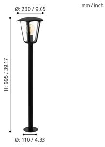 Eglo 98123 - Екстериорна лампа MONREALE 1xE27/60W/230V IP44