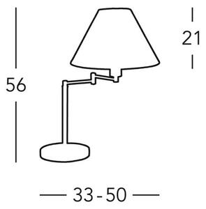 Kolarz 264.71.6 - Настолна лампа HILTON 1xE27/60W/230V