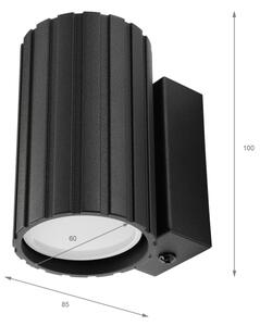 Brilagi - Стенно осветително тяло CRISPINA 1xGU10/10W/230V 10 cm черно