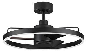 Матово черно метално LED затъмняващо се осветително тяло за таван Lunair – Nova Luce