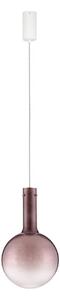 Кафяво стъклено LED затъмняващо се висящо осветително тяло ø 25 cm Nostos – Nova Luce