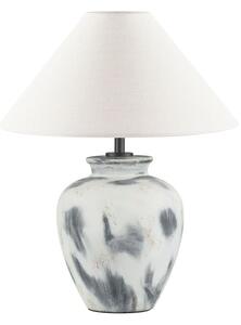 Бяла/сива керамична настолна лампа с текстилен абажур (височина 55 cm) Lupe – Nova Luce