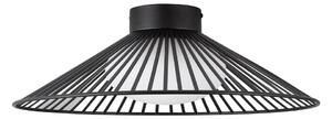 Матово черно метално LED осветително тяло за таван със стъклен абажур Brume – Nova Luce