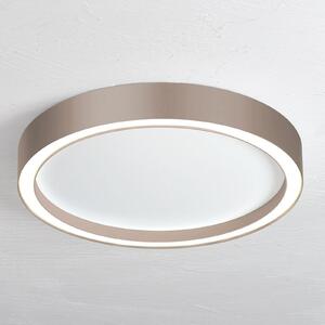 BOPP LED таванна лампа Bopp Aura, Ø 55 см, бяла/сиво-кафява, Затъмняване, Кафяв / ръждив, Дневна/трапезария, Метал, Модерен