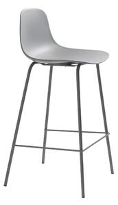 Сив пластмасов бар стол (височина на седалката 67,5 cm) Whitby – Unique Furniture
