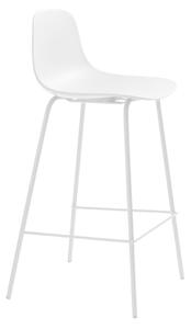 Бял пластмасов бар стол (височина на седалката 67,5 cm) Whitby – Unique Furniture