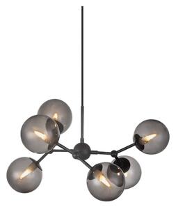 Halo Design 738823 - Полилей на кабел ATOM 6xG9/28W/230V Ø 57 см черен/k. черен