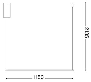 Ideal Lux - LED полилей на кабел ESSENCE LED/19W/230V 3000K CRI 90 месинг
