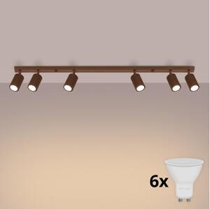 Brilagi - LED точково осветително тяло CRESTO 6xGU10/10W/230V кафяво