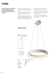 Redo 01-671 - LED Пендел LOOP LED/38W/230V Ø 45 см бял