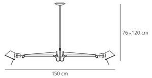 Artemide - Tolomeo Due Bracci Висяща Лампа Алуминий Artemide