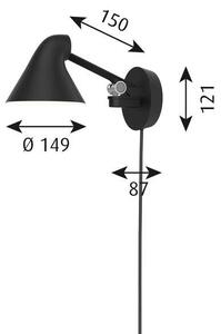 Louis Poulsen - NJP Box LED Стенна Лампа 2700K Short Черно Louis Poulsen