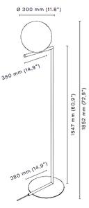 Flos - IC F2 Подова Лампа Месинг Flos