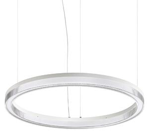 IDEAL LUX LED висяща лампа Crown, диаметър 60 см, бяла, метал, Бял, Дневна/трапезария, Метал, Модерен
