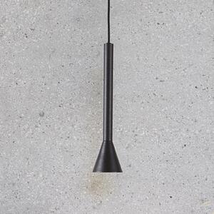 IDEAL LUX LED висяща лампа Diesis, черна, Ø 6 см, метал, Черен, Дневна/трапезария, Метал, Модерен
