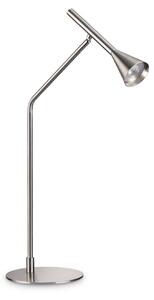 IDEAL LUX Настолна лампа LED Diesis, никел, височина 65 см, димер, Затъмняване, Металик, Дневна/трапезария, Метал, Модерен