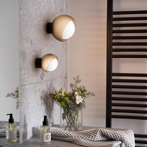 IDEAL LUX Стенна лампа Bloom, черна, Ø 17 см, метал, Черен, Дневна/трапезария, Метал, Модерен