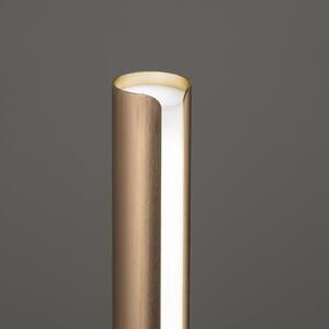 IDEAL LUX LED настолна лампа „Dorica“ от LUX, в меден цвят, височина 25 см, Затъмняване, Мед, Дневна/трапезария, Алуминий, Модерен