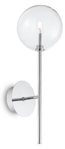 IDEAL LUX Стенна лампа Equinoxe, хром/прозрачна, височина 45 см, Хром, Дневна/трапезария, Метал