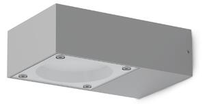IDEAL LUX Външна лампа Sirio, сива, ширина 10 см, метал, Сив, Алуминий, Модерен