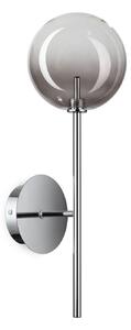 IDEAL LUX Стенна лампа Equinoxe, хром/тъмно сиво, височина 45 см, Хром, Дневна/трапезария, Метал