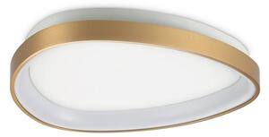 IDEAL LUX LED таванна лампа Gemini, месинг, 42 см, 2700 K, с превключвател, Злато / месинг, Дневна/трапезария, Метал, Модерен
