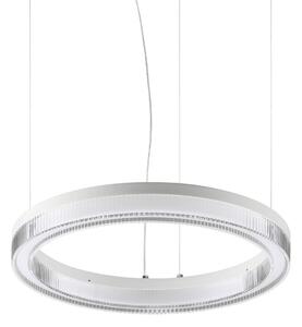 IDEAL LUX LED висяща лампа Crown, диаметър 40 см, бяла, метал, Бял, Дневна/трапезария, Метал, Модерен