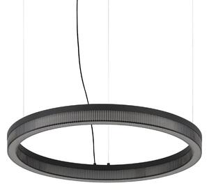 IDEAL LUX LED висяща лампа Crown, диаметър 60 см, черна, метална, Черен, Дневна/трапезария, Метал, Модерен