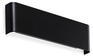 IDEAL LUX Стенен LED светилник Delta, черен, ширина 30 см, 4000 K, Черен, Дневна/трапезария, Алуминий, Модерен, Стенна ъглова