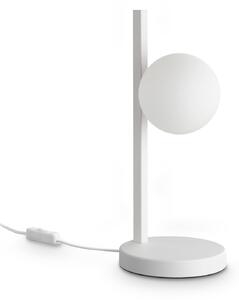 IDEAL LUX Настолна лампа Binomio, бяла, височина 38 см, метал, Бял, Дневна/трапезария, Метал, Модерен