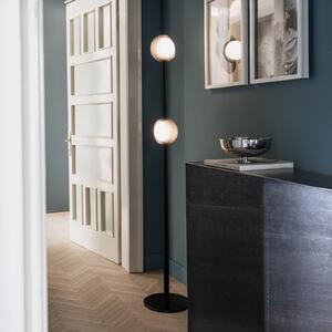 IDEAL LUX LED стояща лампа Bloom, височина 170 см, черна, с 2 лампи, Черен, Дневна/трапезария, Метал