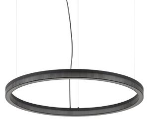 IDEAL LUX LED висяща лампа Crown, диаметър 80 см, черна, метал, Черен, Дневна/трапезария, Метал, Модерен
