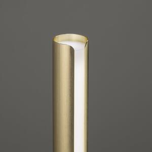 IDEAL LUX LED настолна лампа „Dorica“ от LUX, в цвят месинг, височина 25 см, Затъмняване, Злато / месинг, Дневна/трапезария, Алуминий, Модерен
