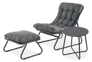 Градински комплект с маса в тъмносив цвят VISTA RELAX PLUS
