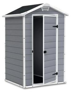 Градинска барака Keter Manor, сива 117x94x196 cm, HDPE пластмаса