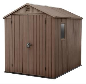 Градинска барака Keter Darwin имитация на дърво 244x190x221 см 6x8ft Evotech+ пластмаса