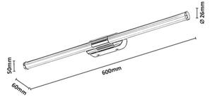 Rabalux 75095-LED Осветление за огледало за баня TENEBRA 8W/230V IP44 60 cm лъскав хром