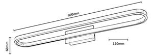 Rabalux 75115 - LED огледално осветление за баня ODRAN LED/18W/230V IP44 60 cm