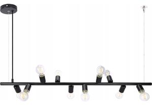 Полилей на кабел 10xE27/20W/230V черен