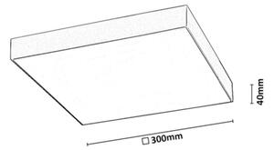 Rabalux 77000 - LED таванно осветително тяло за баня TARTU 24W/230V 2800/4000/6000K IP44