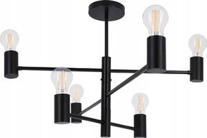 Полилей на тръба 6xE27/20W/230V черен