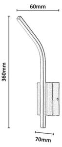 Rabalux 75000 - LED стенен аплик за баня TILMANN 10W/230V 4000K IP44 антрацит