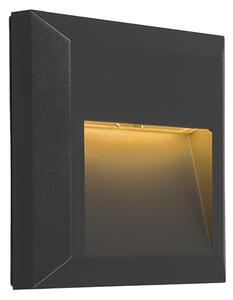 Модерна стенна лампа тъмно сива квадратна с LED - Gem
