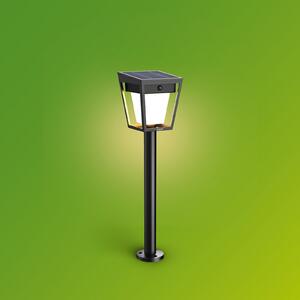 Philips LED слънчева лампа с колче Nissa UE, пластмаса, IP44, Черен, Пластмаса, Модерен