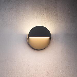 Philips LED лампа за външна стена Valor UE, антрацит, алуминий, IP44, Черен, Алуминий, Модерен, Стенна розетка отдолу